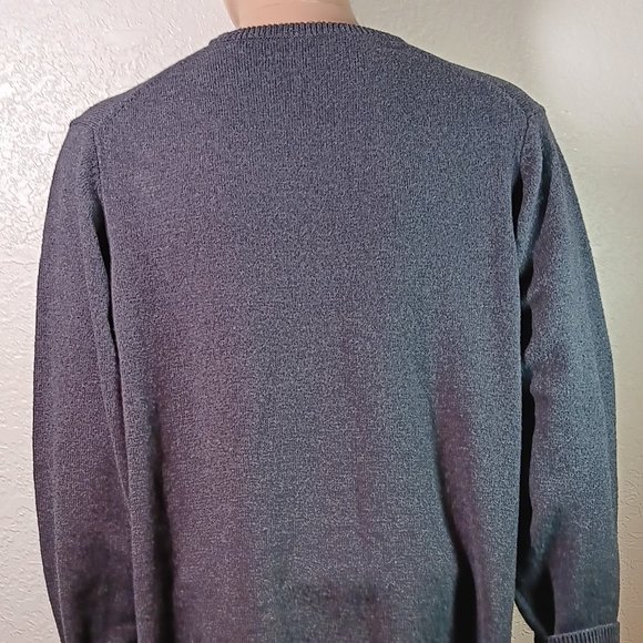 V NECK MIDWEIGHT SWEATER - XXL - GREY - Picture 2 of 3